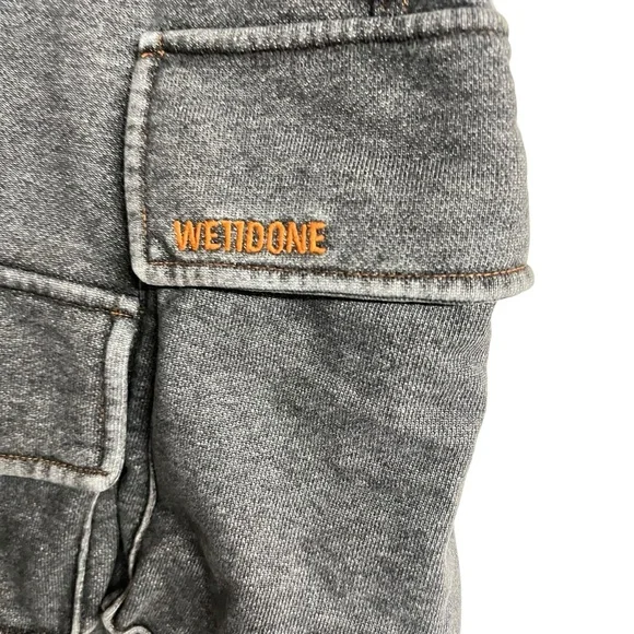 New Mens We11done Denim-like Cargo Shorts Shorts